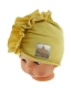 Baby Nellys Jarná/jesenná bavlnená čiapka - turban, horčicová, vel. 80/86