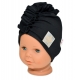 Baby Nellys Jarná /jesenná bavlnená čiapka - turban, čierna, 68/74