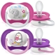 AVENT Cumlík Ultra Air Animals, 6-18m - Slon/tučniak, ružový/lila