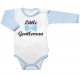 Body dl.rukáv s vtip. textom Baby Nellys, Little Gentleman, chalan, veľ. 80