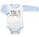 Body dl.rukáv s vtip. textom Baby Nellys, Miluju noční svačinky, vel. 80, chalan