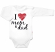 Body dlhý rukáv Baby Nellys, I love mom & dad, veľ. 74, unisex